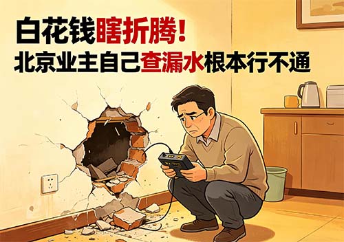 认准北京岳师傅漏水检测！北京暗管漏水别瞎折腾，双设备精准找出