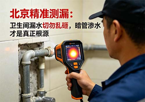 北京精准测漏：卫生间漏水切勿乱砸，暗管渗水才是真正根源