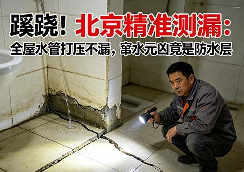 蹊跷！北京精准测漏：全屋水管打压不漏，窜水元凶竟是防水层