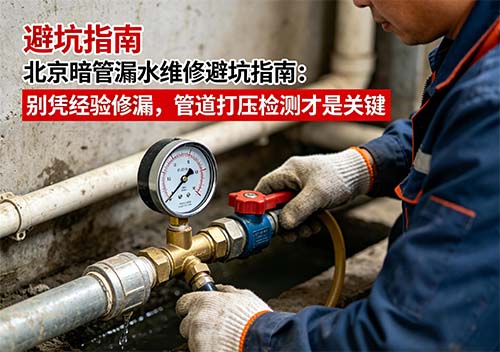 北京暗管漏水维修避坑指南：别凭经验修漏，管道打压检测才是关键